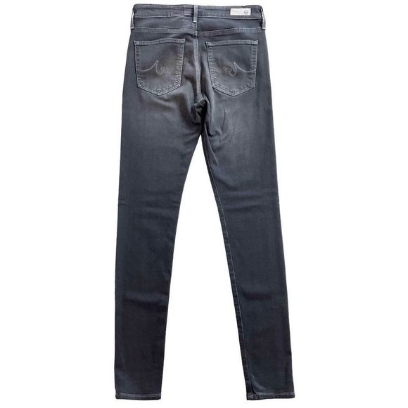 Ag Jeans Adriano Goldschmied Farrah Skinny High Rise Jean Stretch Grey Mist 25R - Picture 2 of 10